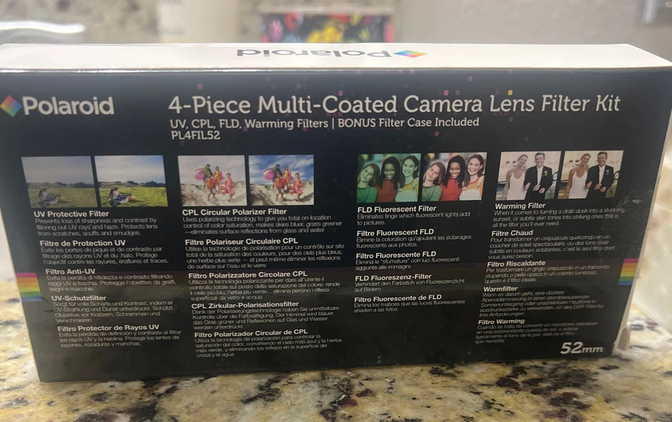 Polaroid 52mm 4-Piece Multi Coated Lens Filter Kit UV,CPL,FDL￼,WARMING W/CASE - Image 2 of 4