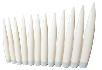 24 NATÜRLICHE EXTRA LANGE SPITZE STILETTO FALSCHE NAGELTIPS SALON TIP NÄGEL