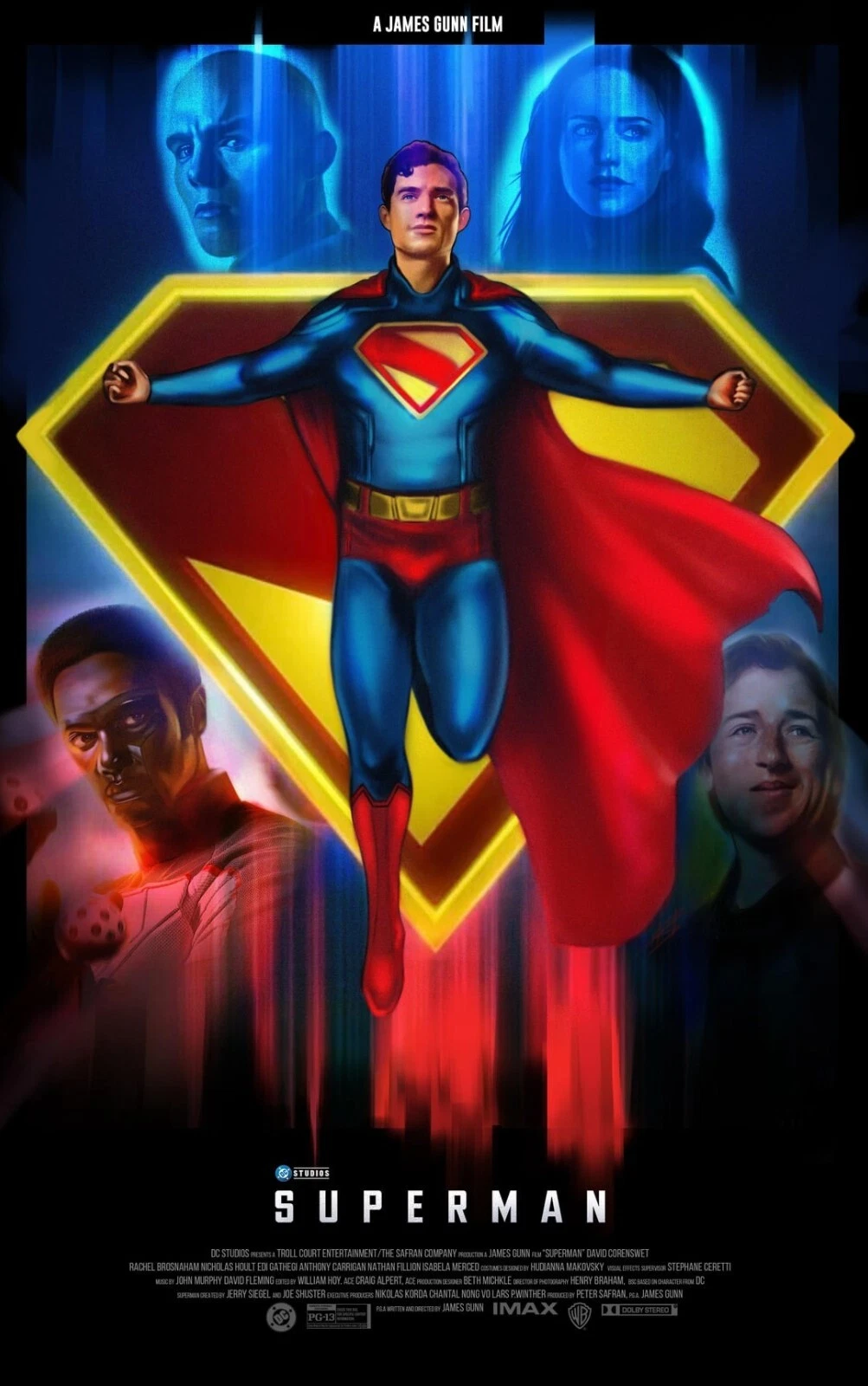 Superman 2025 Illustrated Poster