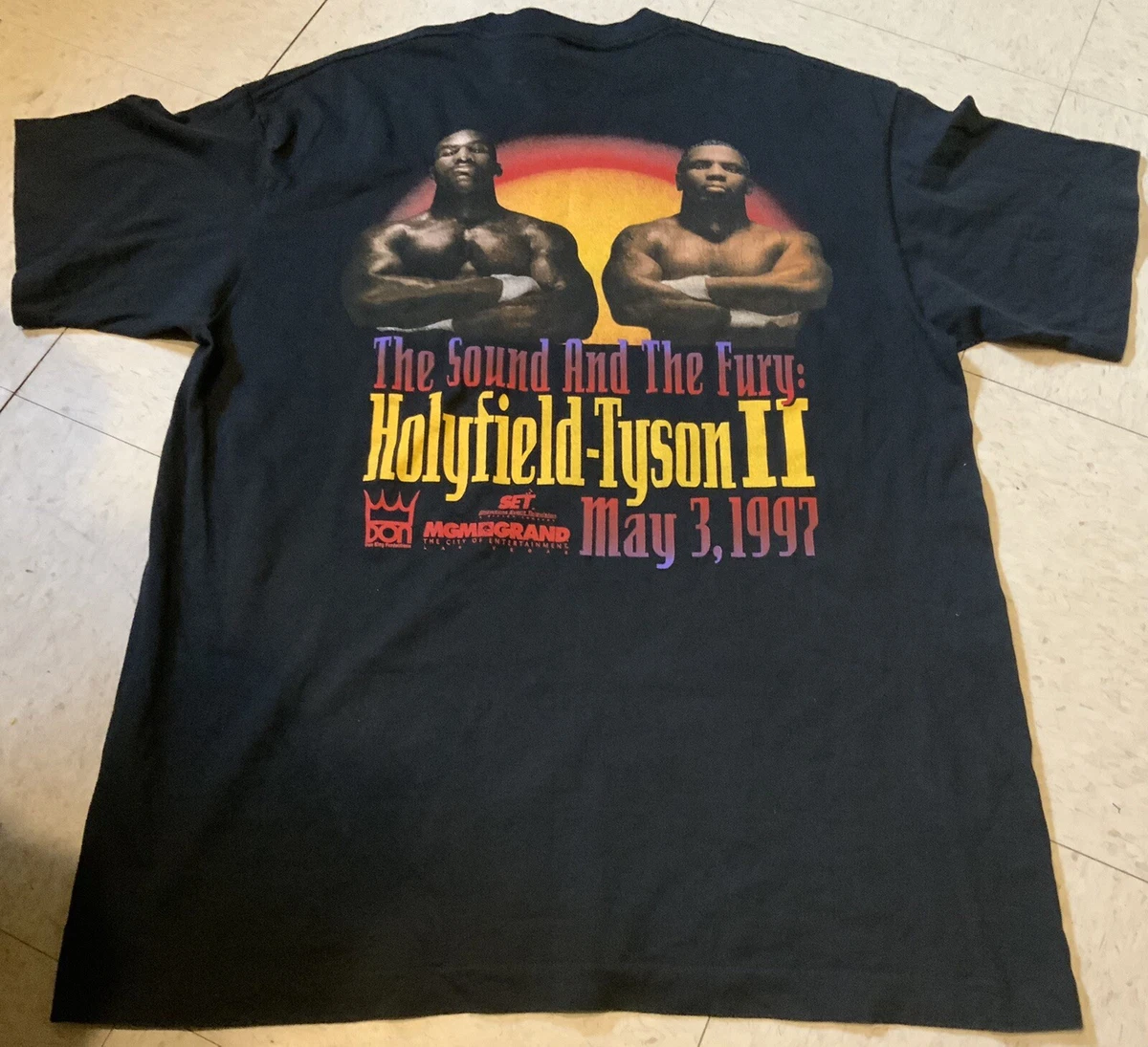 Vintage 1997 Mike Tyson VS Holyfield II Fight T-Shirt XL