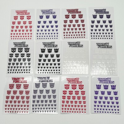 Transformers Autobot & Decepticon Logo Stickers: Authentic G1 Decal Sign Sticker