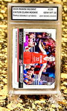 CAITLIN CLARK 2024 PANINI INSTANT Graded GEM-MT 10 TRIPLE DOUBLE ROOKIE #139