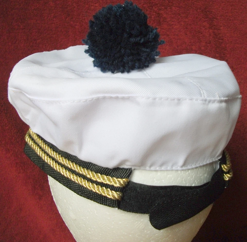 Gorra de capitán para niños marinero barco marino patrón talla única Foto 3 de 4