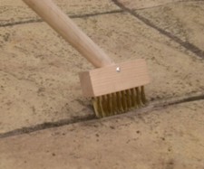 Wooden Paving & Patio Cleaning Brush With Wire Bristles
