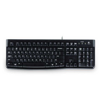 Logitech K120 Tastatur kabelgebunden schwarz QWERTZ Nummernblock