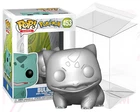 POKEMON FUNKO POP GAMES 453 Silver Bulbasaur 25th Anni with Clear PVC Protector