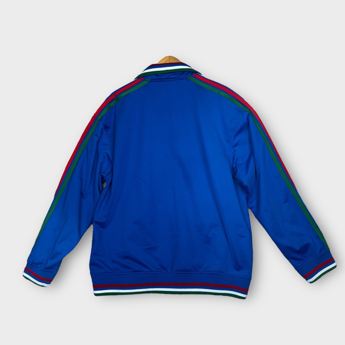 VINTAGE FUTBOL Embroidered ITALIA Zip Up Track Jacket Mens XXL 2XL