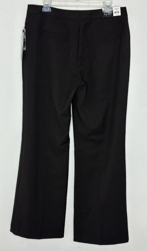 NICOLE MILLER NEW YORK Chocolate Brown Flare Leg Trouser Pants Sz 12 NEW - Picture 7 of 7