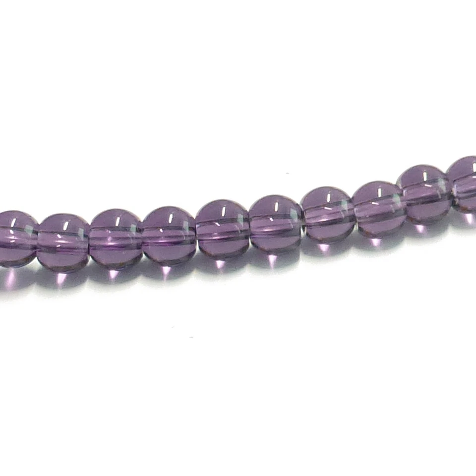 Glasperlen rund ca. 4 mm amethyst lila ca. 160 Perlen Spacer nenad-design - Bild 4 von 4