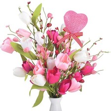 5pcs Artificial Flowers Fake Roses/Tulips Artificial Flowers for Valentine  s ...