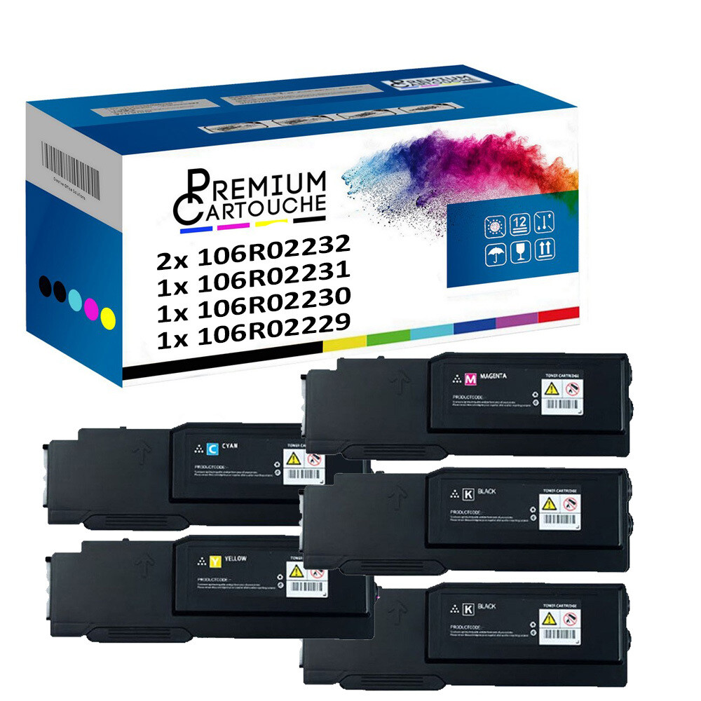 Pack 5 toners 106R02232 et 106R02229 pour imprimer les rapports de bureau