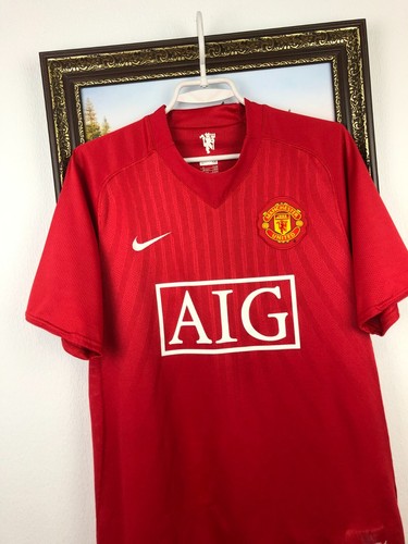 Manchester United Home football shirt 2007 Soccer Nike Jersey Mens Trikot Size M - Picture 3 of 19