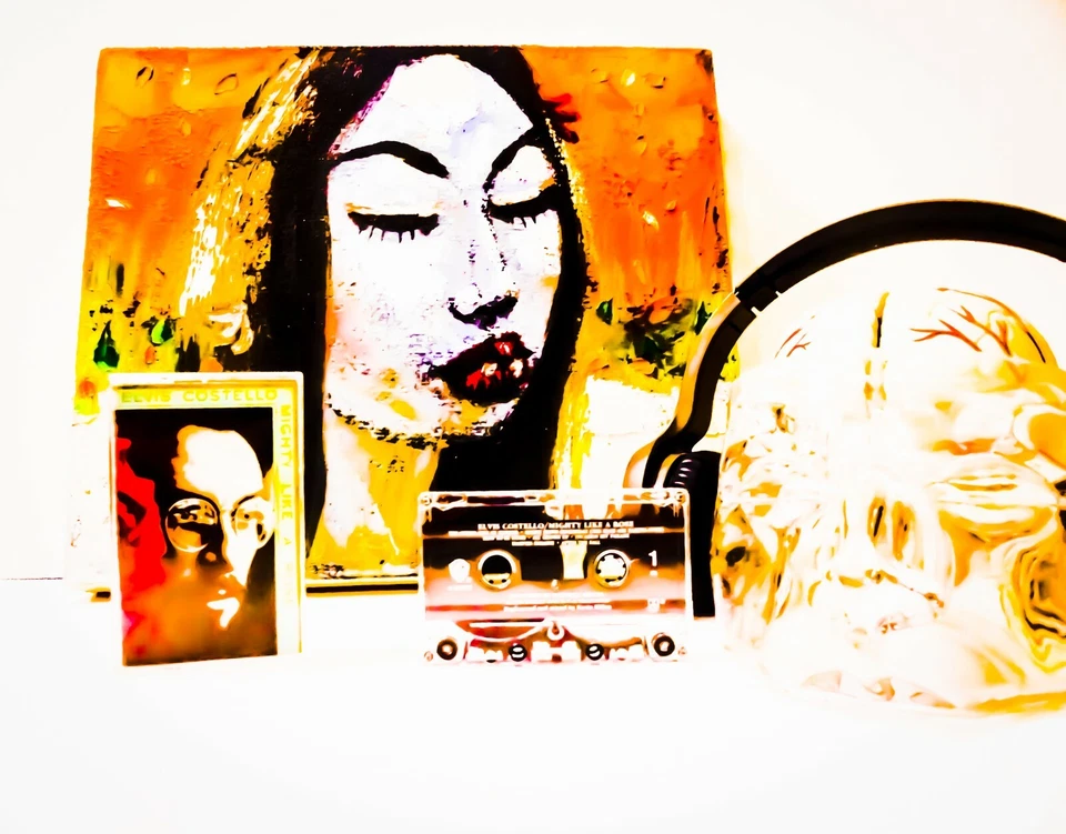 Elvis Costello / Mighty Like a Rose / Cassette Tape / 1991- Warner -  9 26575-4 - Image 2 of 4