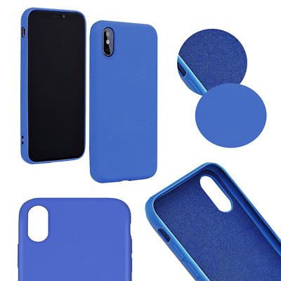 IPHONE 11 PRO MAX (6.5) Schutzhülle Case Mikrofaser Tasche Etui SILICONE LI BLAU