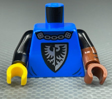 LEGO Minifigura Azul Torso Halcón Negro Cadena Plata Chevrons Serie 24 Falconer