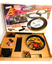 AFX Mario Andretti Grand-Prix Challenge HO Race Set 2 CARS  #2703 Complete  NICE