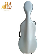 SurpassMusica 4/4 Cello Case Carbon fiber Hard case handle shoulder strapwhite