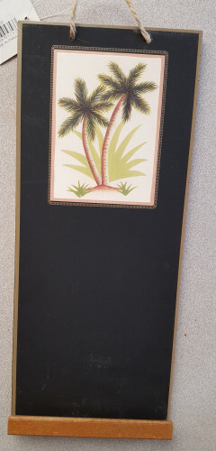 Family Work Play chalk black Message bulletin board Palm Tree - Picture 2 of 2