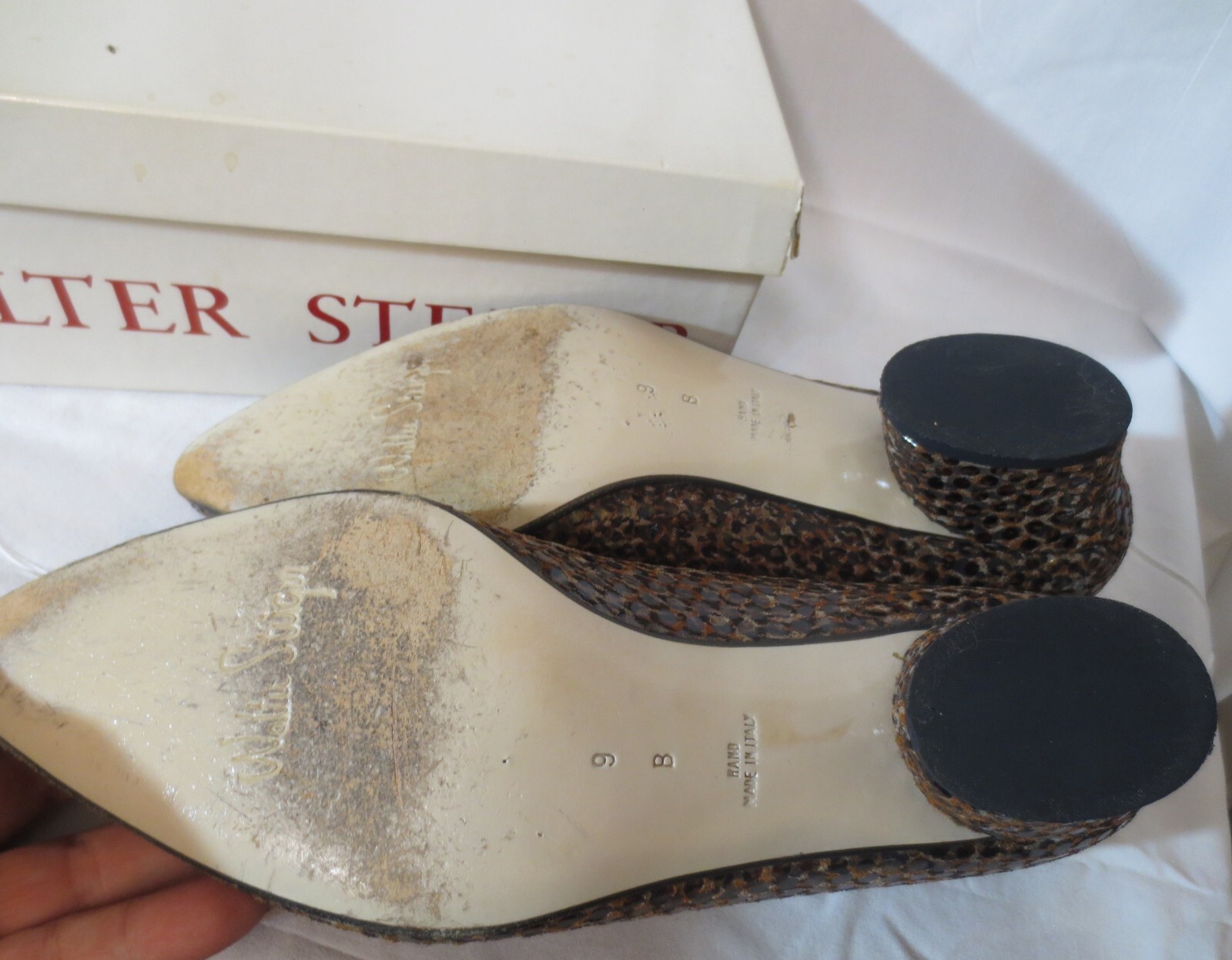 Walter Steiger Leather Leopard pattern Snake Skin… - image 5