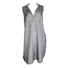 Shein Curve Shirt Dress Women Plus Size 2XL Gray Collared Pullover Office Summer