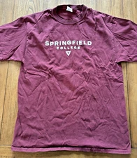 Port & Co. Cotton T-Shirt W/ "Springfield College" Front Logo Size Men’s Large