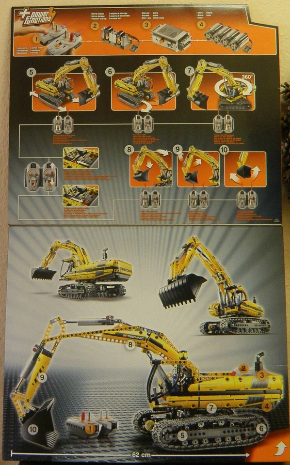 Lego Technic 8043 Motorisierter Raupenbagger 100% komplett mit Bauanleitungen - Bild 3 von 4