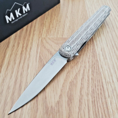 MKM-Maniago Knife Makers Flame Folding Knife 2.75'' M390 Blade Micarta Handle