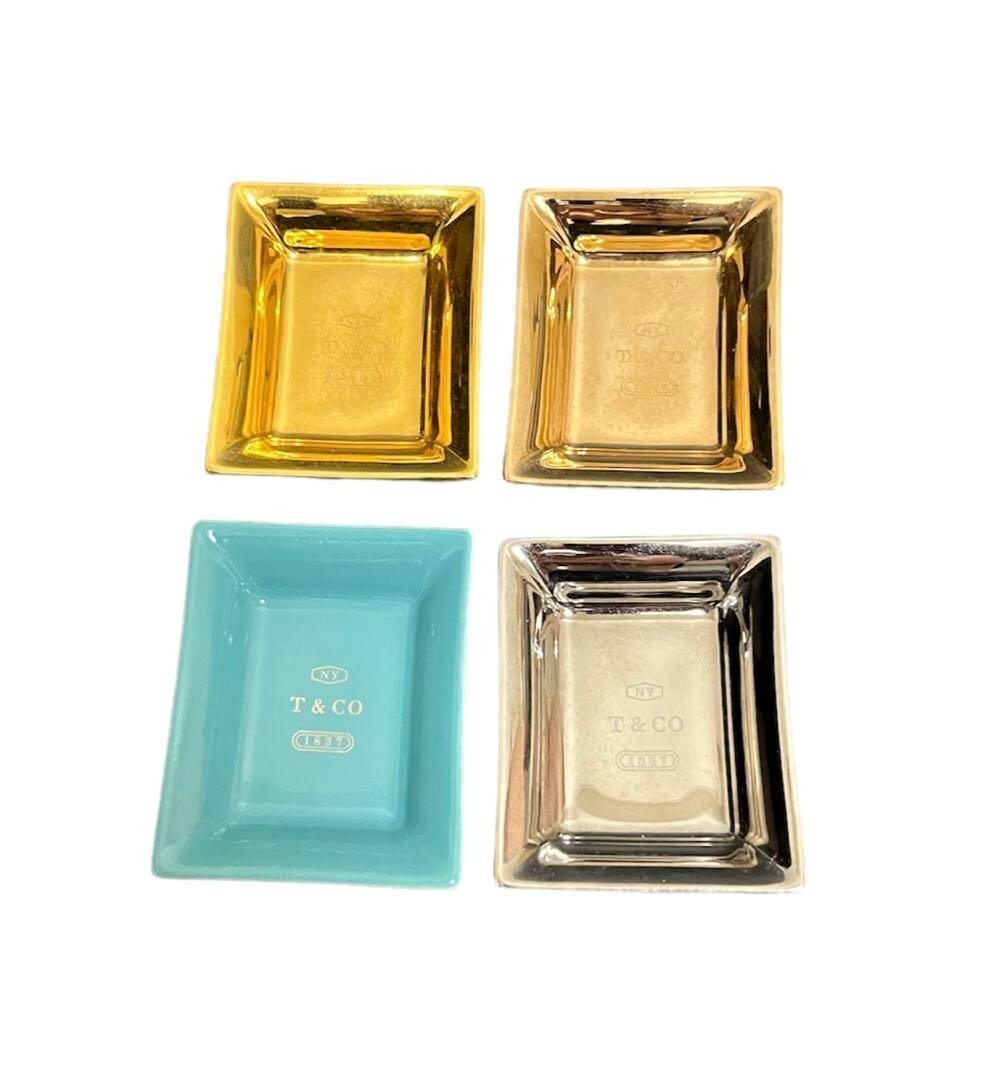 Tiffany & Co. 食器 皿 ヴィド ポシェ　ゴールド TIFFANY & Co. Vide Poche metallic Mini Tray Rectangle Plate no box