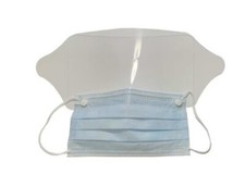 Essential Earloop Mask With face Shield- Blue 25/Box