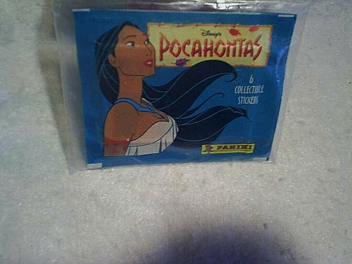 4-POCAHONTAS MOVIE STICKERS SEALED BONUS RACK PACKS,Panini,meeko,john smith - Picture 3 of 3