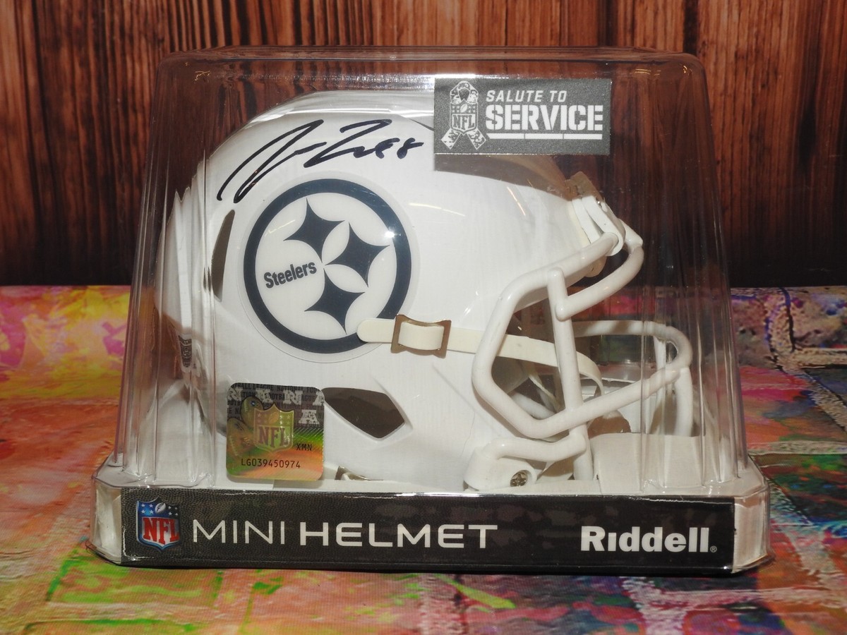 Steelers Pat Freiermuth Signed Salute to Service Mini Helmet COA