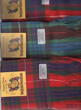 Tartan Sash Clan Fraser or Fraser of Lovat Ladies Scottish Wool Plaid 