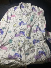 PB Teen Pottery Barn Unicorn At Hear Pajama Set Size Large Great Condition.