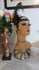 vintage retro artdeco hand painted mannequin head refurbished Retro Style