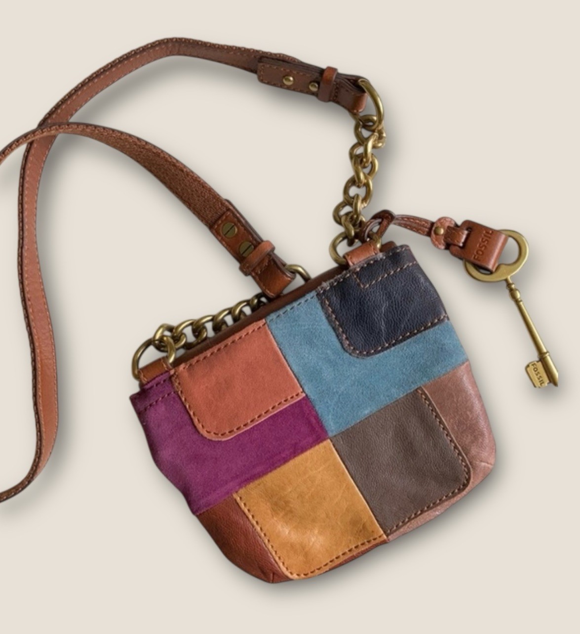 FOSSIL MASON Patchwork Bag Patchwork  Shoulder Ba… - image 2