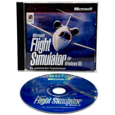 Microsoft Flight Simulator für Windows 95 PC CD gereinigte Hülle Deutsch