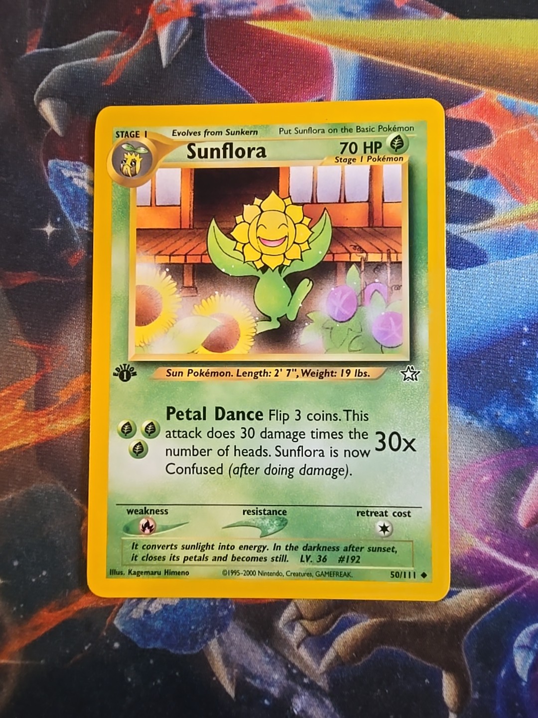 Pokémon Sunflora 50/111 1st Edition Neo Genesis Uncommon Nm