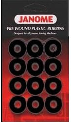 Pre-Wound Plastic Bobbins - Black