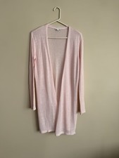J. Jill pink linen blend knit cardigan duster size Small