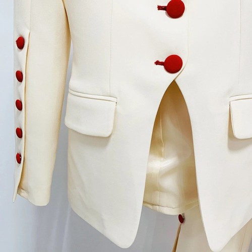 Moda abito donna monofila giacca pantalone formale matrimonio elegante fashion - Foto 6 di 10