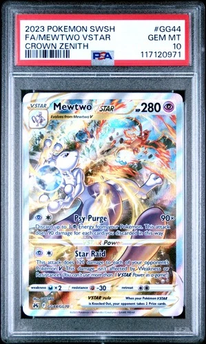 2023 Pokemon Crown Zenith Mewtwo Vstar Full Art #GG44 PSA 10 Galarian Gallery