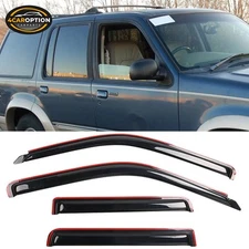 Fits 91-01 Explorer 4DR In Channel Window Visors Rain Sun Guard Vent Deflector