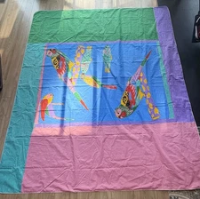 Ken Done Duvet Doona Cover 80s 90s King Size Parrots & Fish 86” x 100” Sheridan