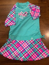 Gerry Girls 2 Piece SwimSuit Swim Set MINT/PINK 6 NWOT