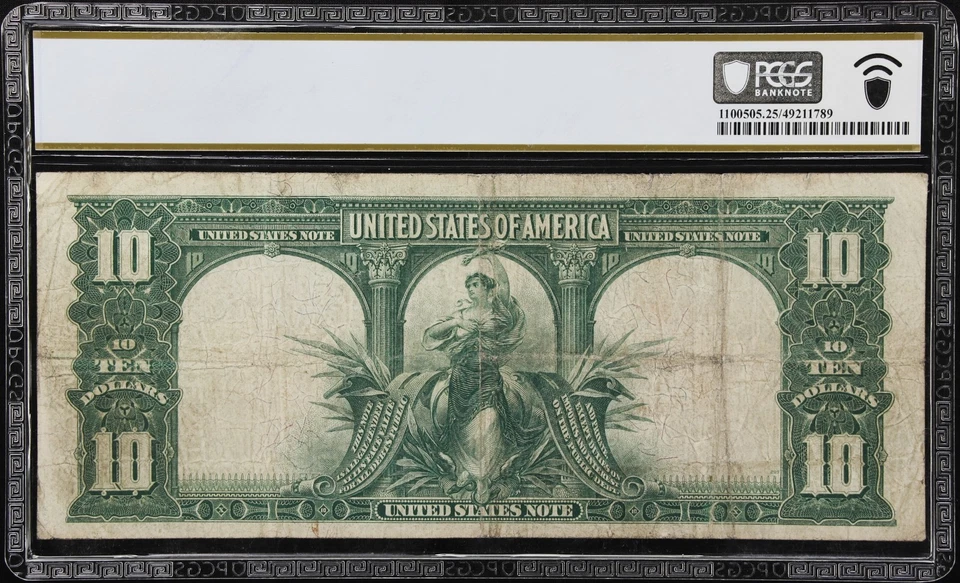 Fr. 119. 1901 $10 Legal Tender Note. PCGS Banknote Very Fine 25. - Image 2 of 2