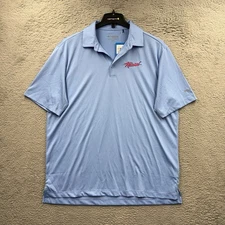 Miami University Columbia Golf Polo Shirt XL Vice Blue Pink  Embroidered Logo