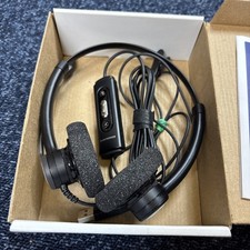 Plantronics Entera HW121N Two-Ear Headset with Clip Black BRAND NEW