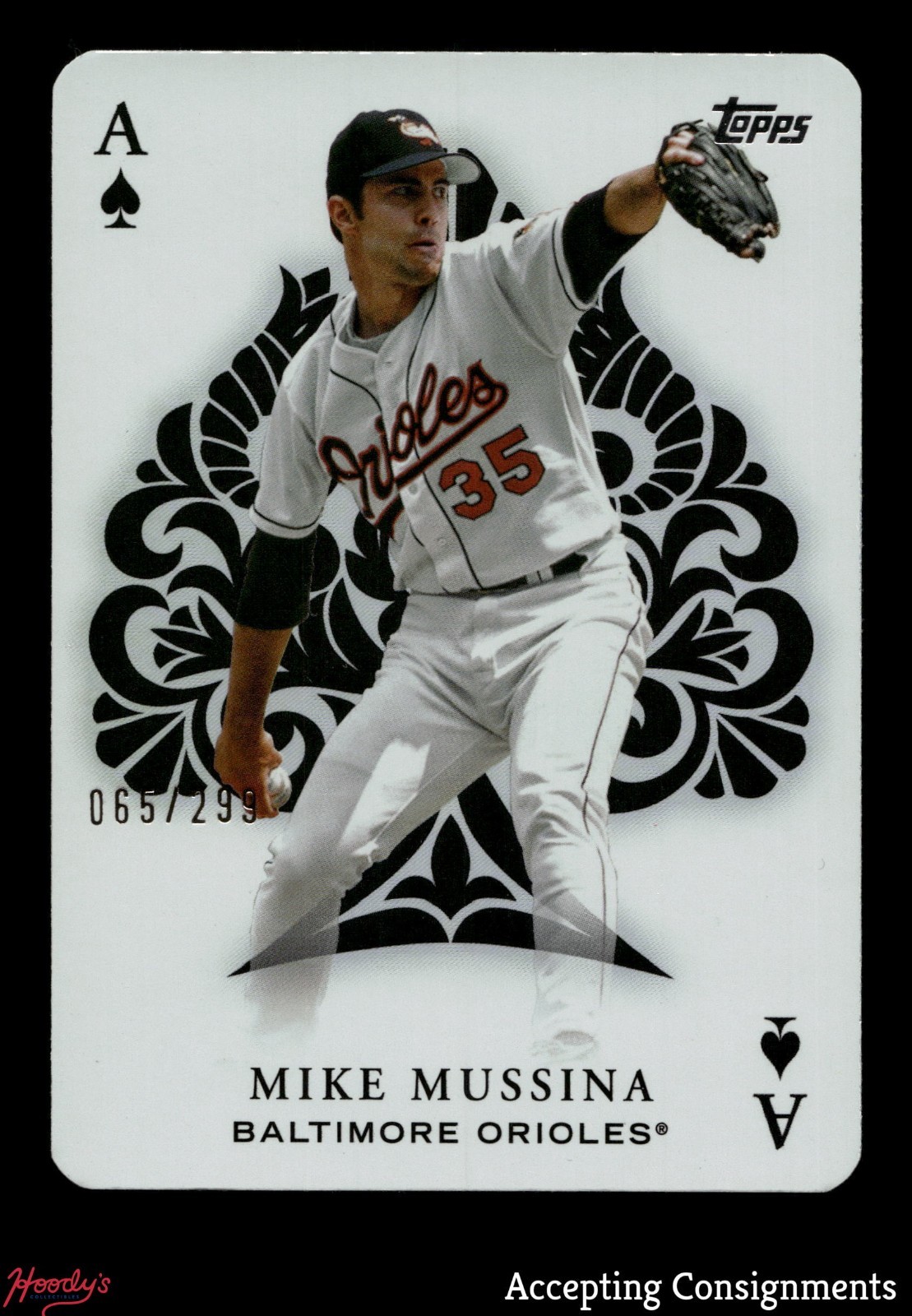 2023 Topps All Aces Black #AA28 Mike Mussina 65/299 ORIOLES