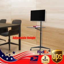 Rolling Laptop Floor Stand, Height Adjustable Mobile Desk, Mobile Workstation