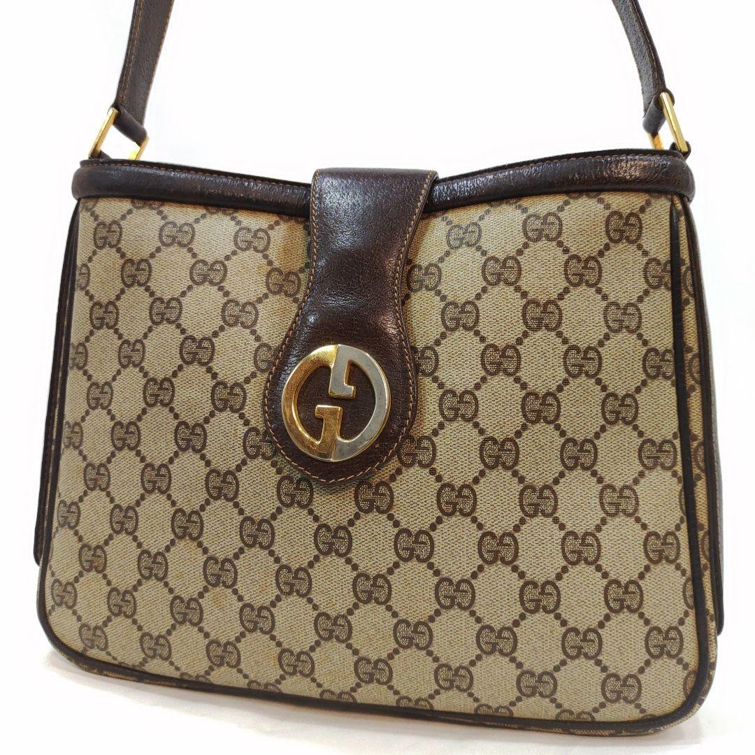 Gucci GG Interlocking Leather PVC One Shoulder Bag